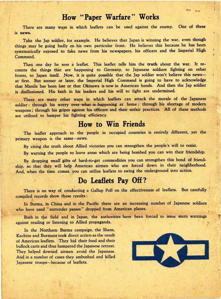 Leaflets Over Los Altos of Jalisco